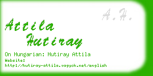 attila hutiray business card